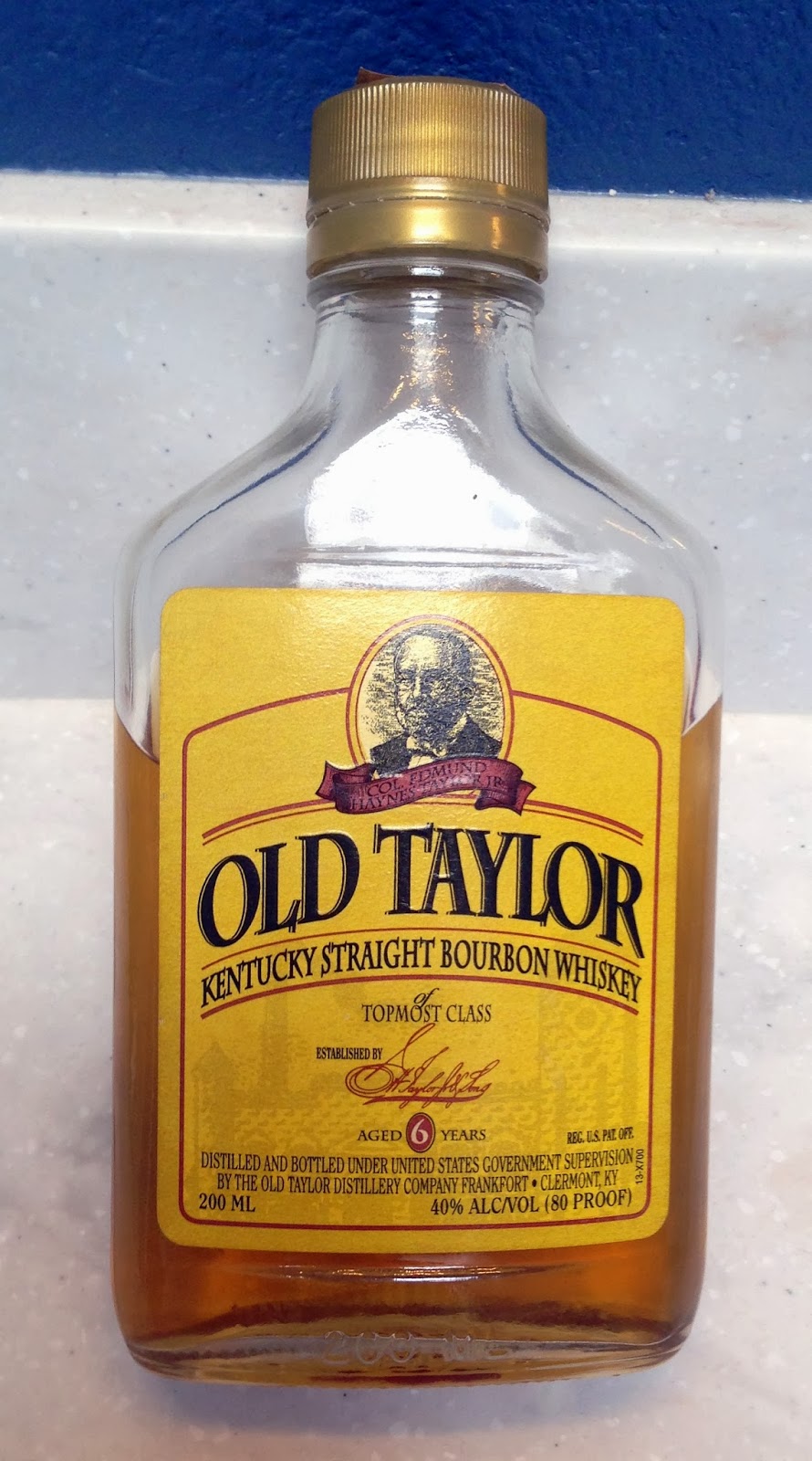 Diving for Pearls: NOT Single Malt Report: Old Taylor 6 year old