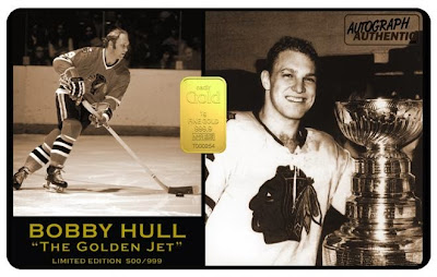 Hockey Legend Bobby Hull "The Golden Jet" Limited Edition Karatbars Gold Card