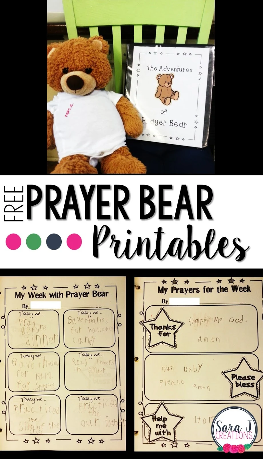 Help students to pray daily with Prayer Bear! Includes free printables to get you started.