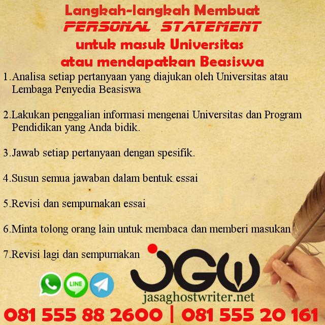 Langkah Langkah Membuat Personal Statement Jasa Penulis Profesional Jasa Pembuatan Personal Statement Jasa Pembuatan Cv Surat Lamaran