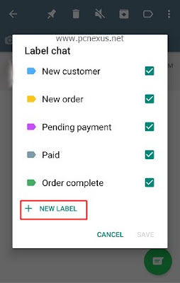 whatsapp business labels