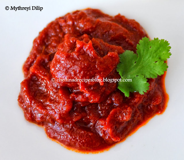 Tomato Chutney / Thakkali Chutney Bachelor Recipes Chettinad Recipes
