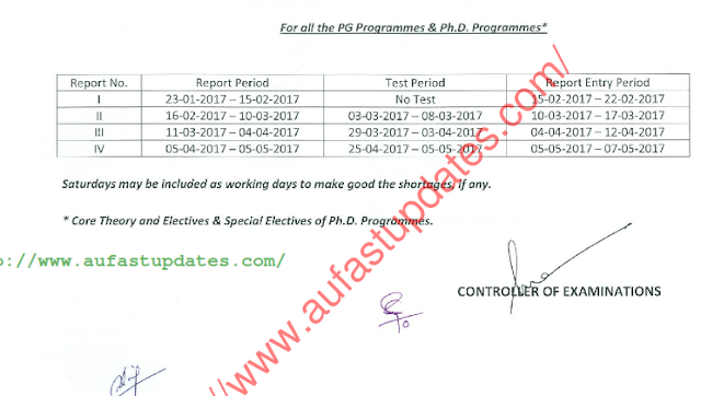 Affiliated Institutions :- Internal Assessment Schedule for April / May 2017 Examinations Affiliated Institutions :- Internal Assessment Schedule for April / May 2017 Examinations