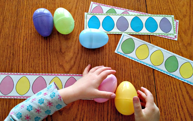 Easter Egg Matching and Pattern Activities | Apples to Applique