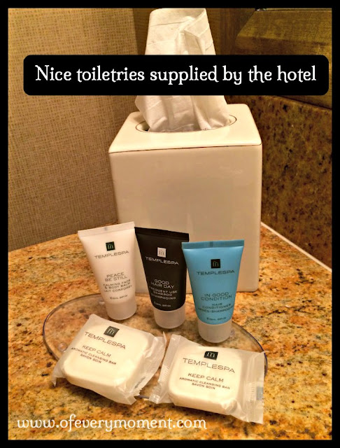 I loved the toiletries provided by our hotel