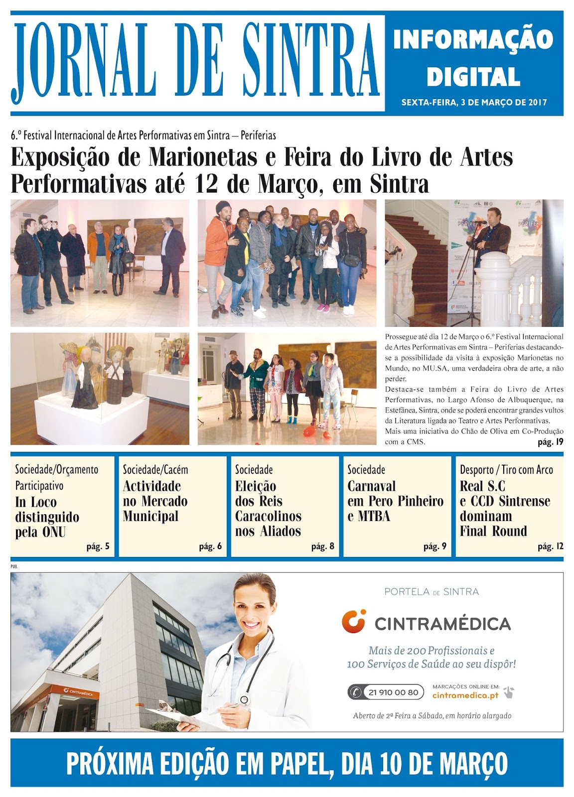 Capa da edição de 03-03-2017 Capa da edição de 03-03-2017