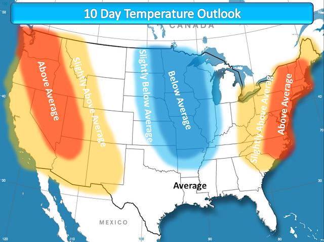 Northeast Weather Action: 10 Day Weather Outlooks (Temperatures and