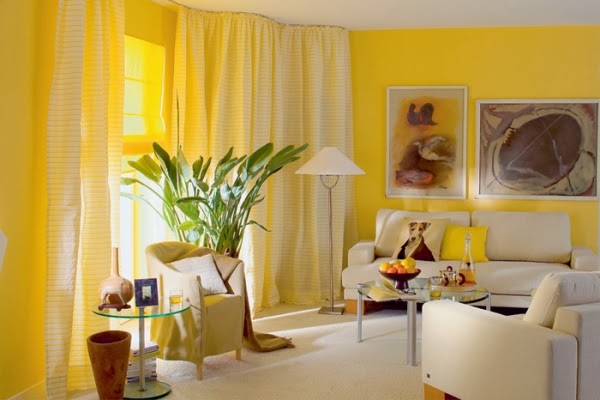 sala color amarillo
