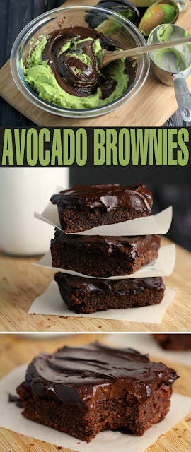 FUDGY AVOCADO BROWNIES WITH AVOCADO FROSTING