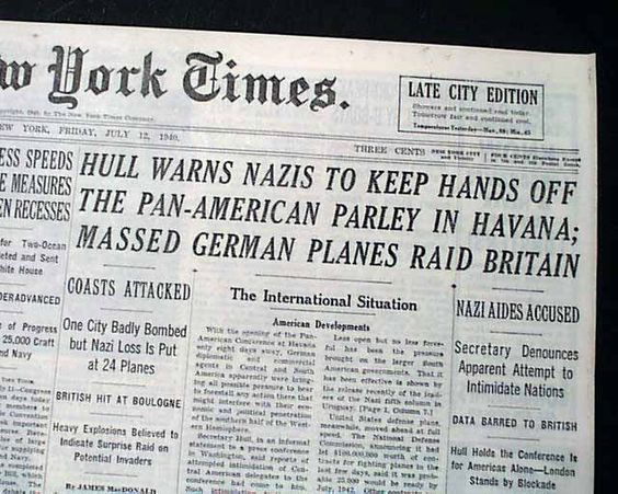 10 July 1940 worldwartwo.filminspector.com New York Times headline