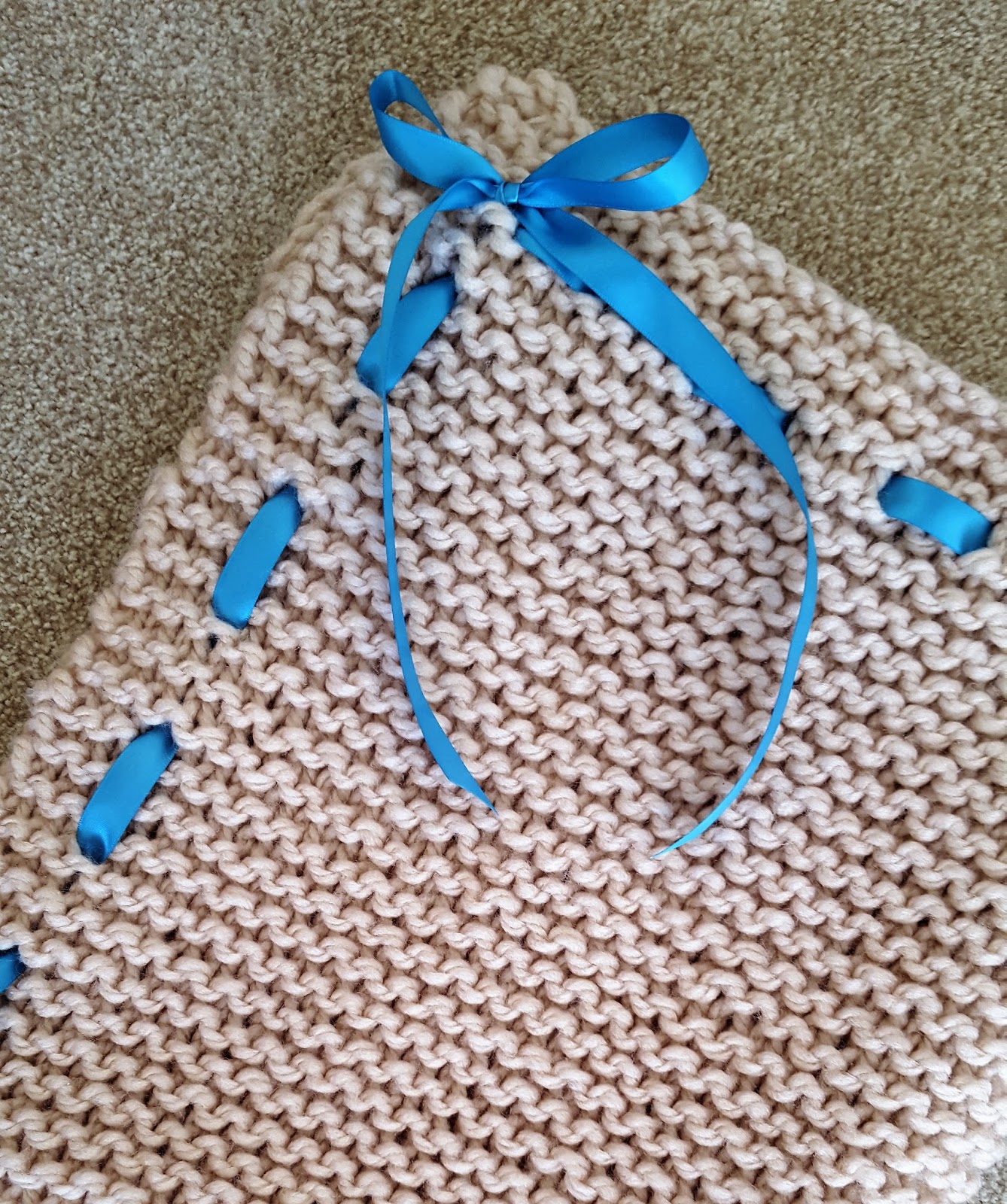Created to be Awesome Easy Garter Stitch Baby Blanket