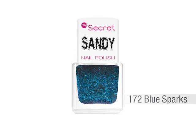 My Secret, Sandy Nail Polish, 172 Blue Sparks