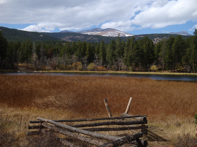 A Mountain Lake with Large Mountains in the Background