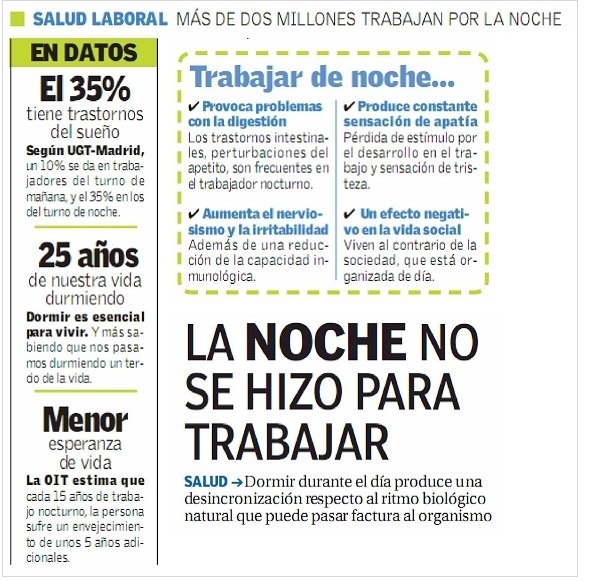 Justicia y Paz Tenerife Trabajar en turno de noche