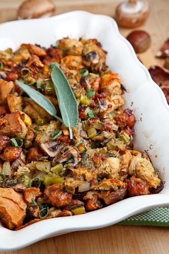 Italian Sausage, Mushroom and Chestnut Stuffing Italian Sausage, Mushroom and Chestnut Stuffing