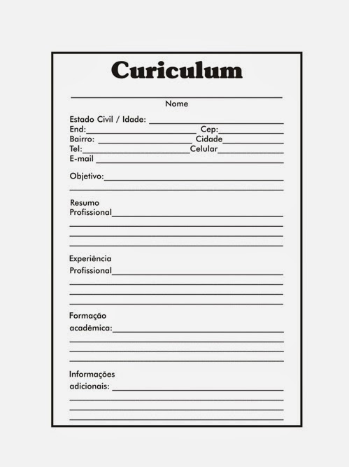 Curriculum Vitae Con Foto Para Completar E Imprimir Essay