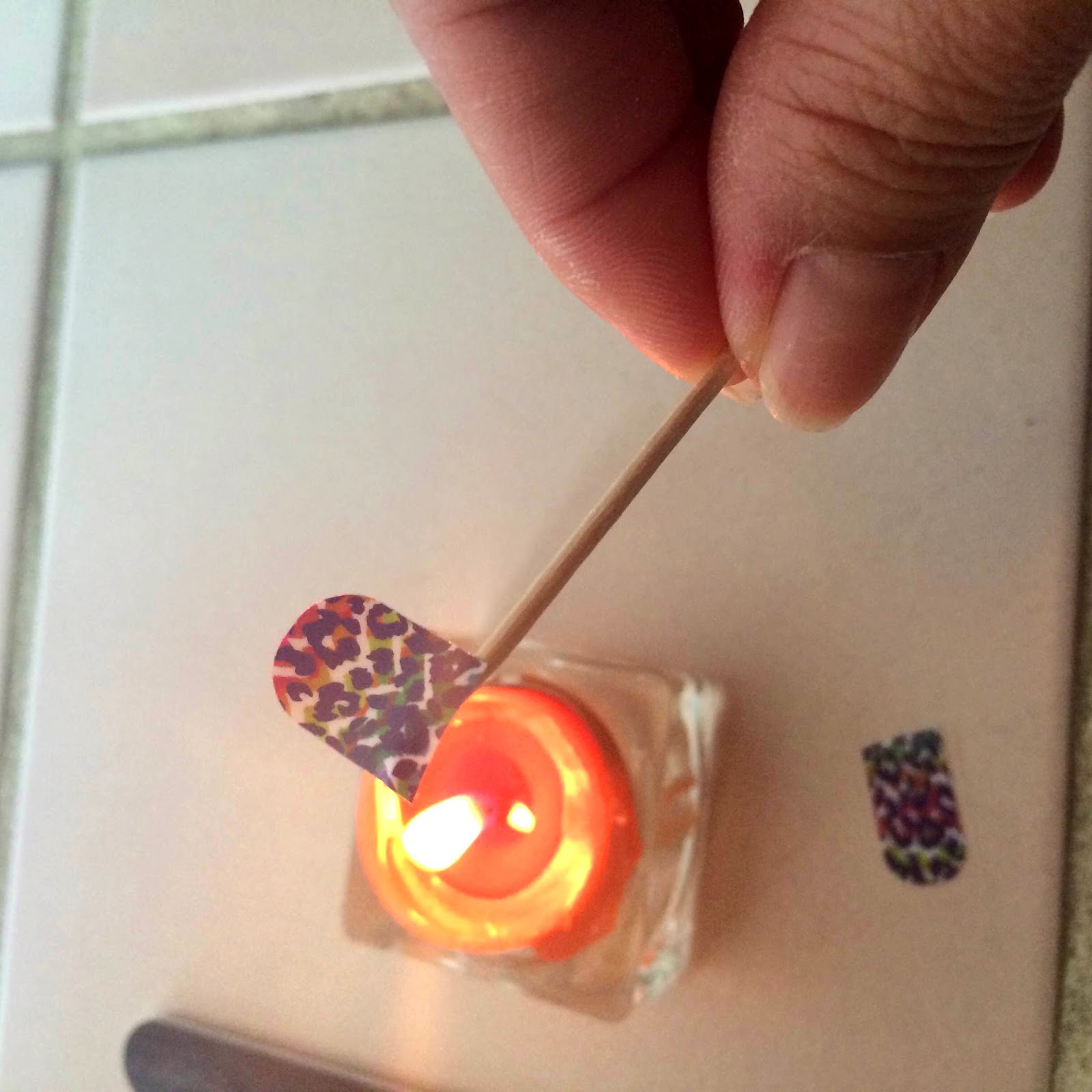 Jamberry Nails application instructions 3 transfer to toothpick or rod