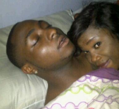 davido lady bed photo