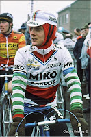 Le coureur cycliste Laurent Biondi, 1986