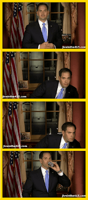 Senator Marco Rubio (R-FL) delivers the GOP response to the State of the Union 2-12-2013