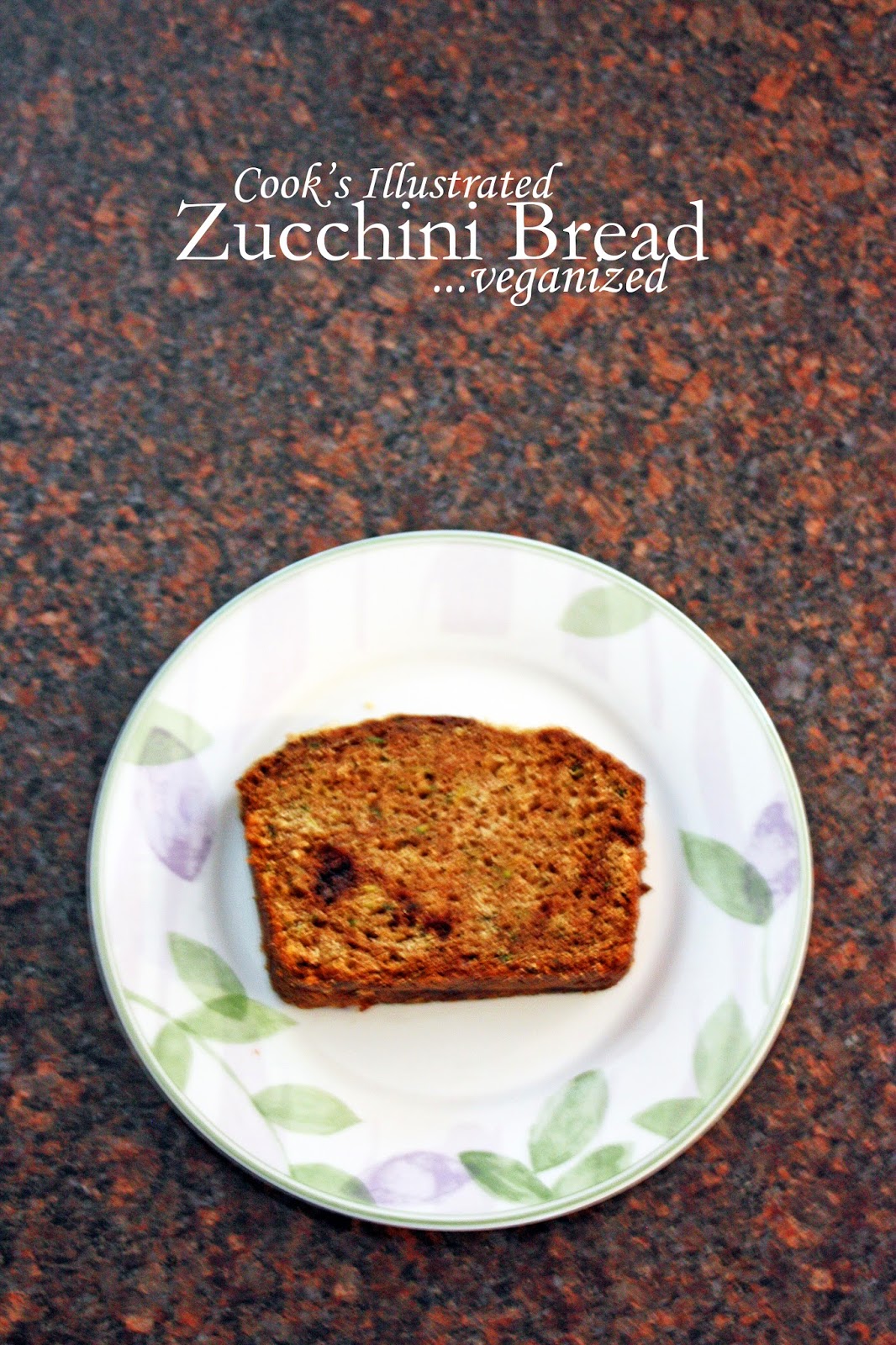 Cook's Illustrated zucchini bread, veganized How to Philosophize with
