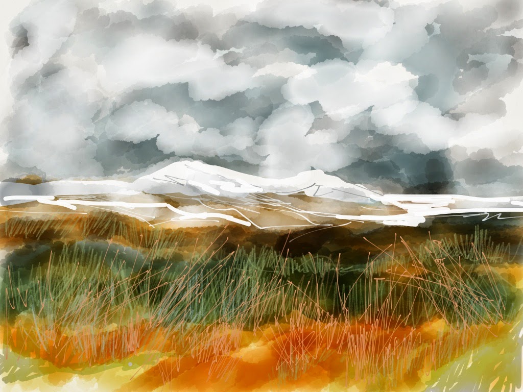 Paintings, Creative Art Work,... Thoughts Landscape iPad paintings!
