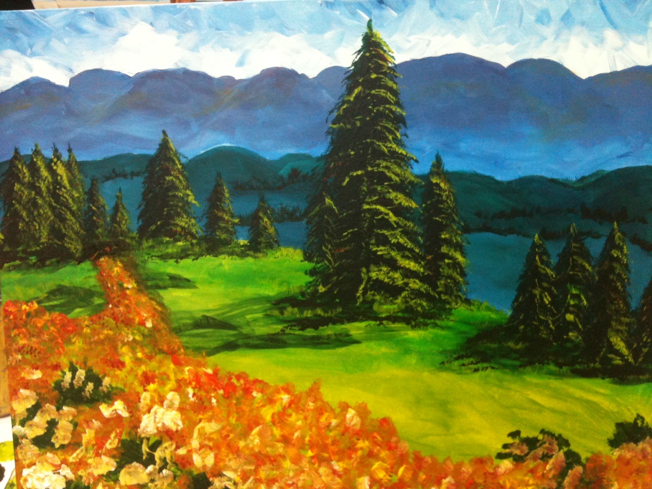  Studio Marcy Marcy Lamberson Second Painting Landscape.