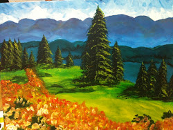 landscape painting beginners paintings easy acrylic class night second last