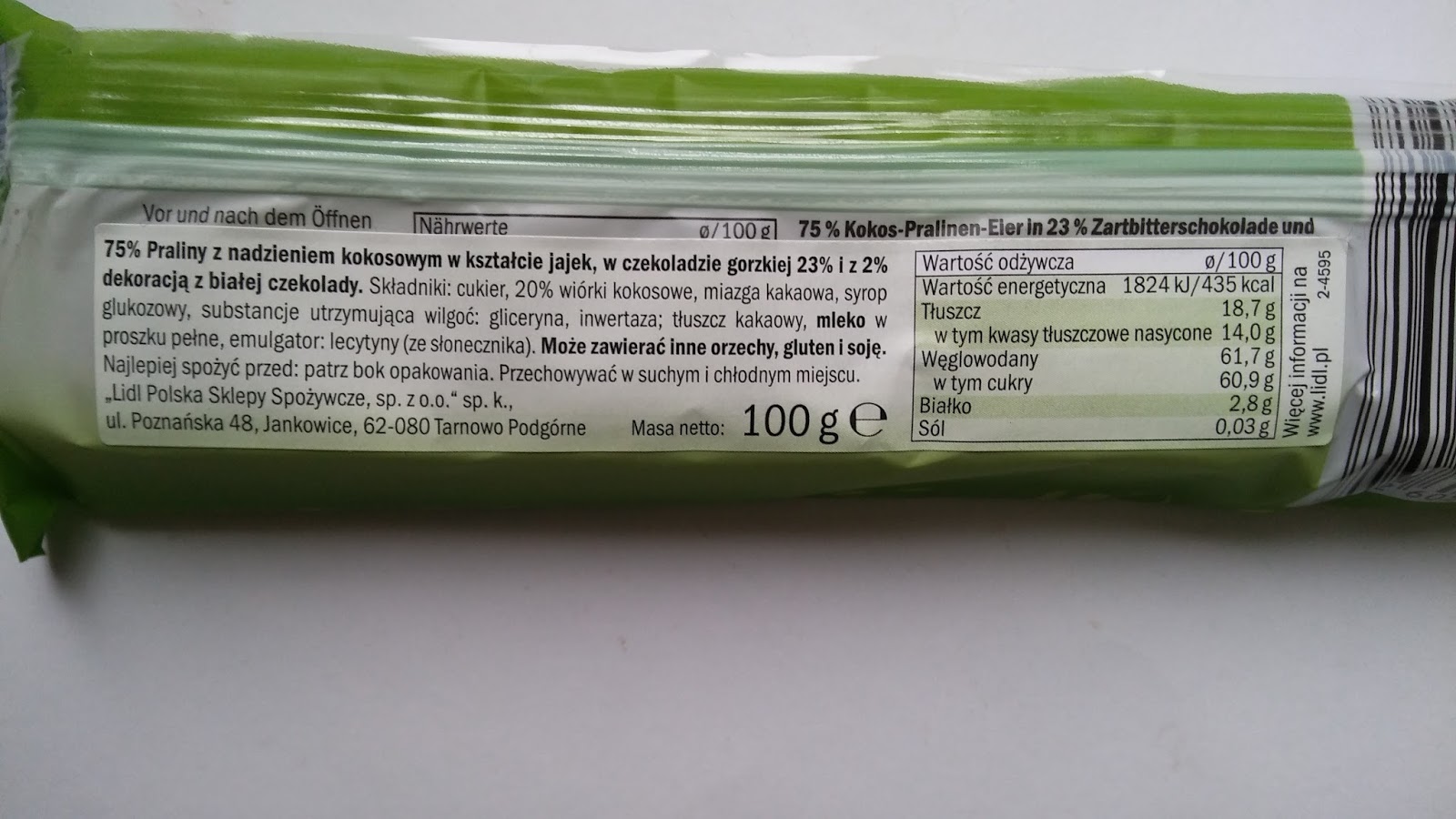 Favorina, Praline Eggs Coconut Magia Cukru