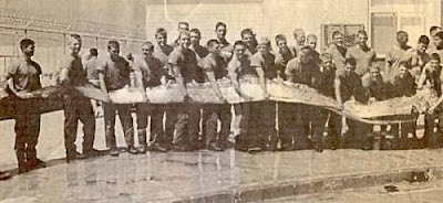 large oarfish in vintage photo