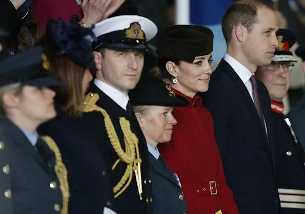 Catherine, Duchess of Cambridge and Prince William, Duke of Cambridge attend a ceremony marking the end of RAF Search and Rescue (SAR) Force operations during a visit to RAF Valley