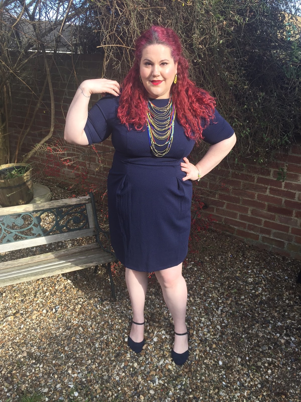 navy shift dress work