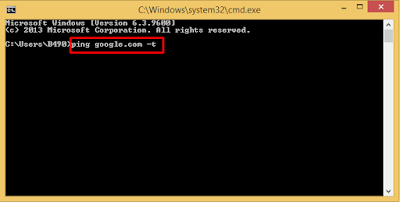 Cara Ping Google Menggunakan CMD