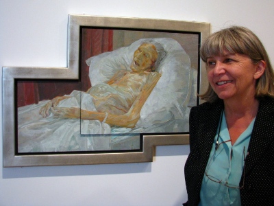 Daphne Todd with 'Last Portrait of Mother'