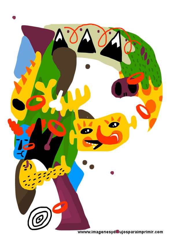 Imprimir letras para decorar-Colorear dibujos,letras, Actividades