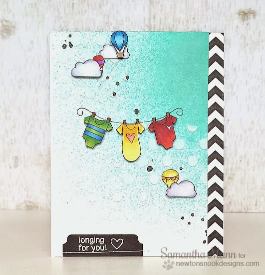 Longing for You baby card by Samantha Mann | Stamps by Newton's Nook Designs