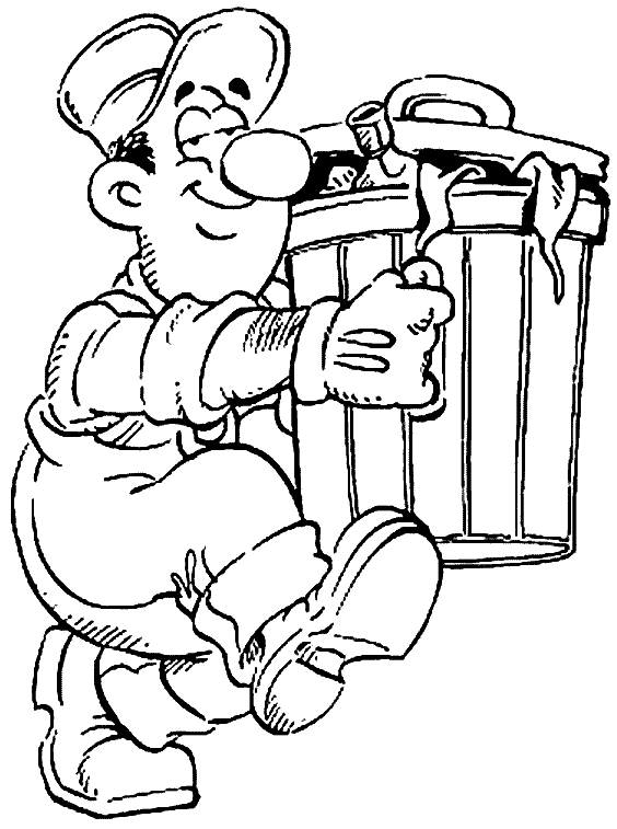 garbage collector coloring pages - photo #1