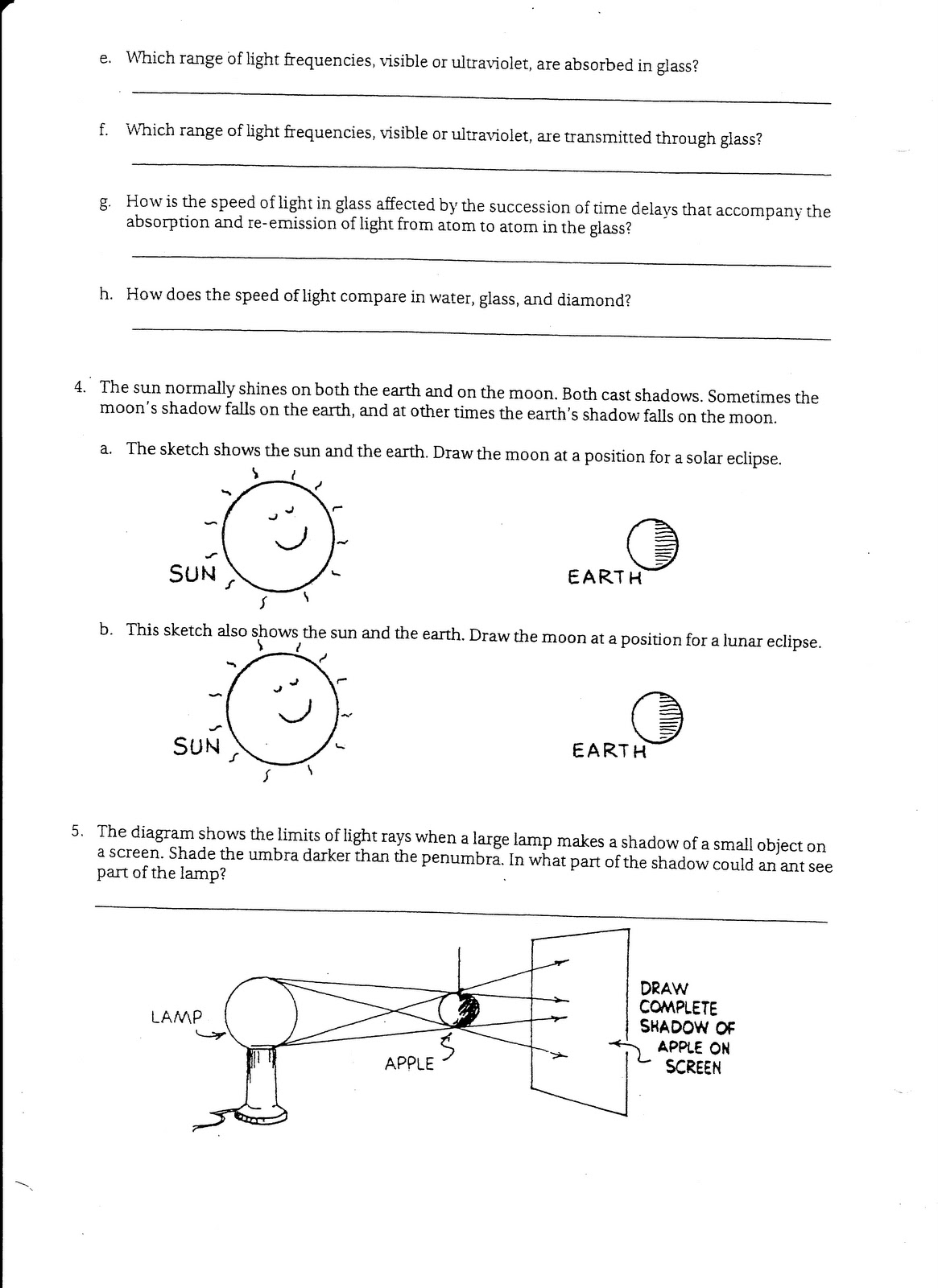 physics: Due Fri Feb 18: light worksheet