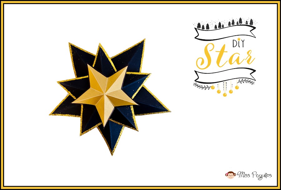 diy paper star estrella de papel