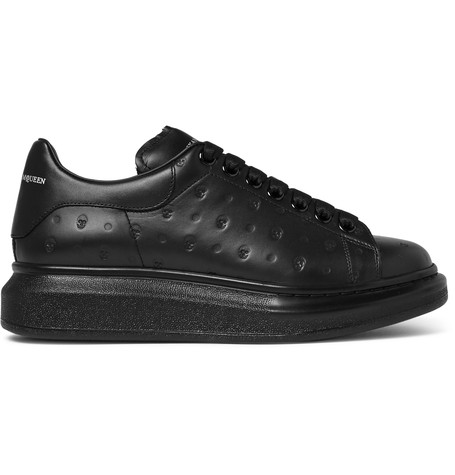 Beveled Black: Alexander McQueen Exaggerated-Sole Embossed Leather ...