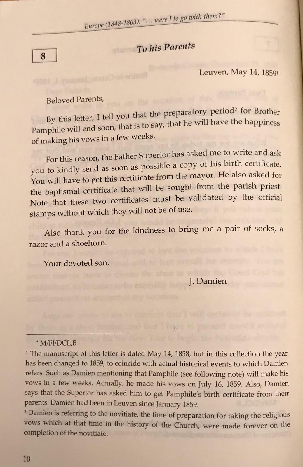 Book Reviews and More Father Damien's Letters Joseph Damien De Veuster