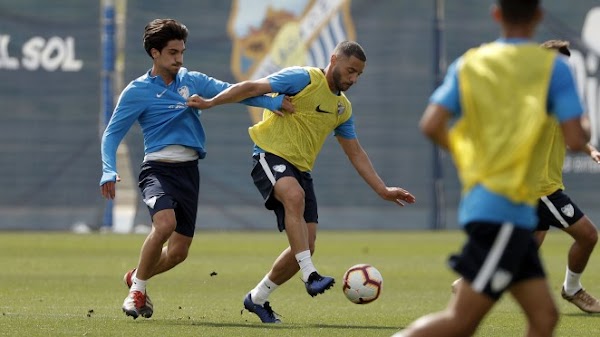Málaga, entrenamiento con partidillo del primer equipo contra el filial