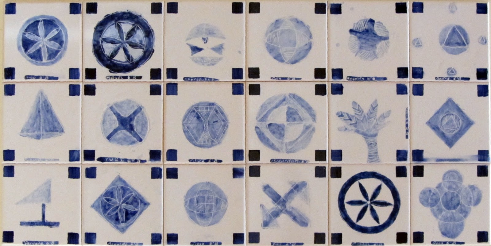 Ed.Visual & Ed. Tecnológica no AECU: Pintura de Azulejos - 2013