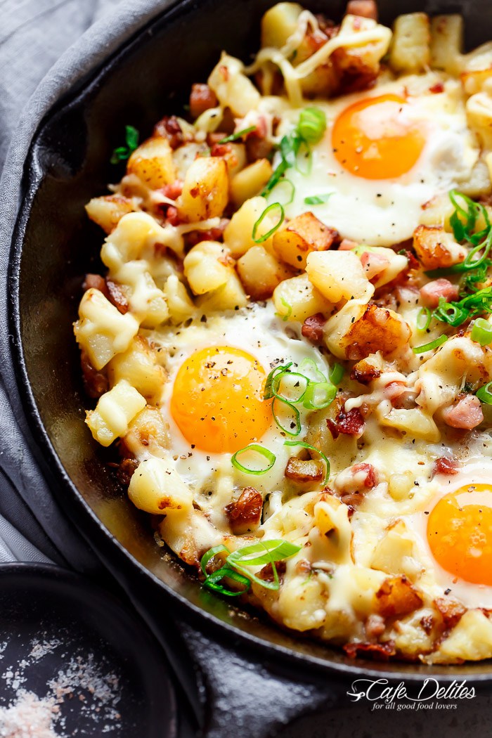 Cheesy Bacon and Egg Hash Recipe My Favorite Recipes