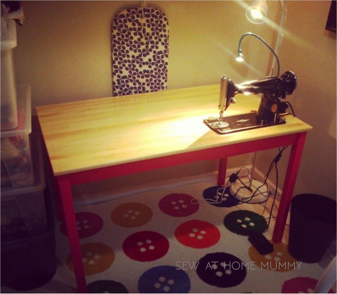 Sew at Home Mummy Tutorial IKEA Hack The INGO Sewing Table for my