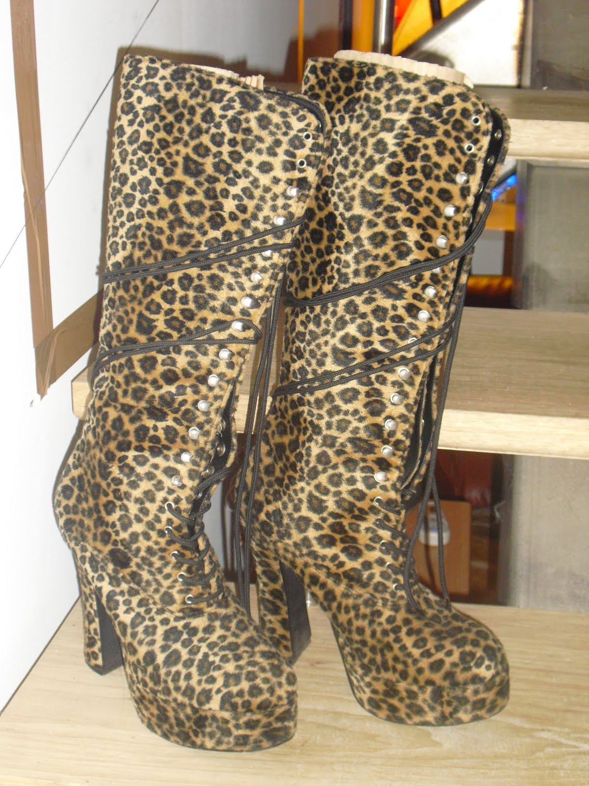 bottes leopard