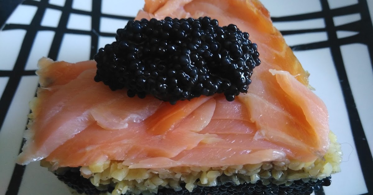 Coeur en boulgour saumon fumé et oeufs de lumps...