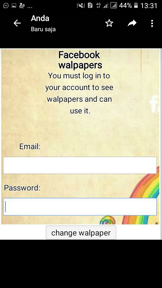 Cara agar facebook menggunakan wallpaper