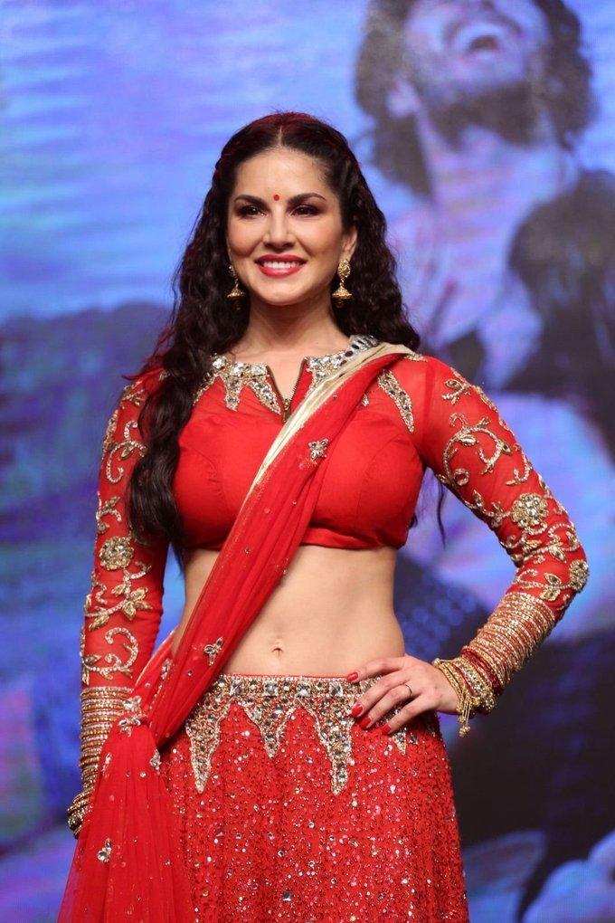 Sunny Leone Photos In Red Saree At New Telugu Movie Audio | My XXX Hot Girl