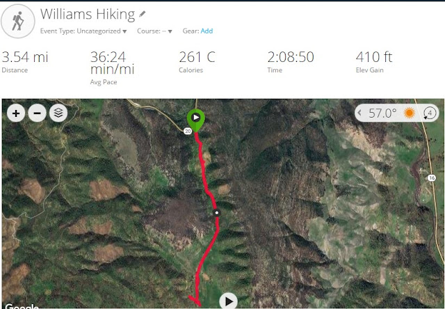 Lynch Canyon Trail Hike route map